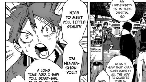 does hinata meet the tiny giant|haikyuu little giant meets hinata.